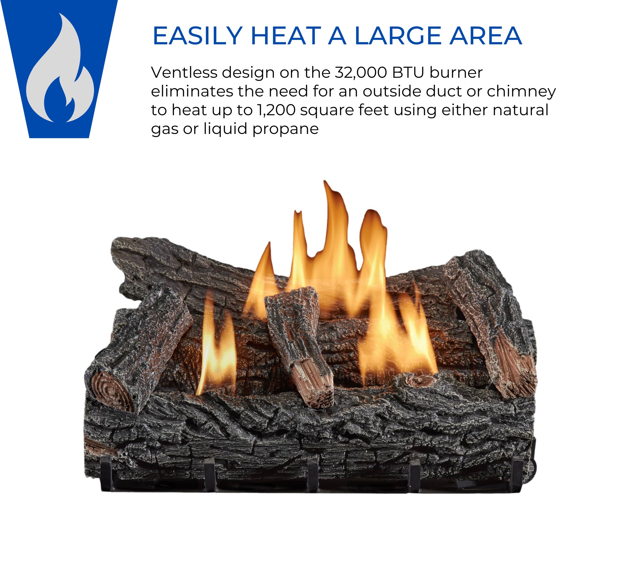 Duluth Forge DLS-DF22T 22-Inches 32000 -BTU Dual Fuel Dual -Burner with Thermostat