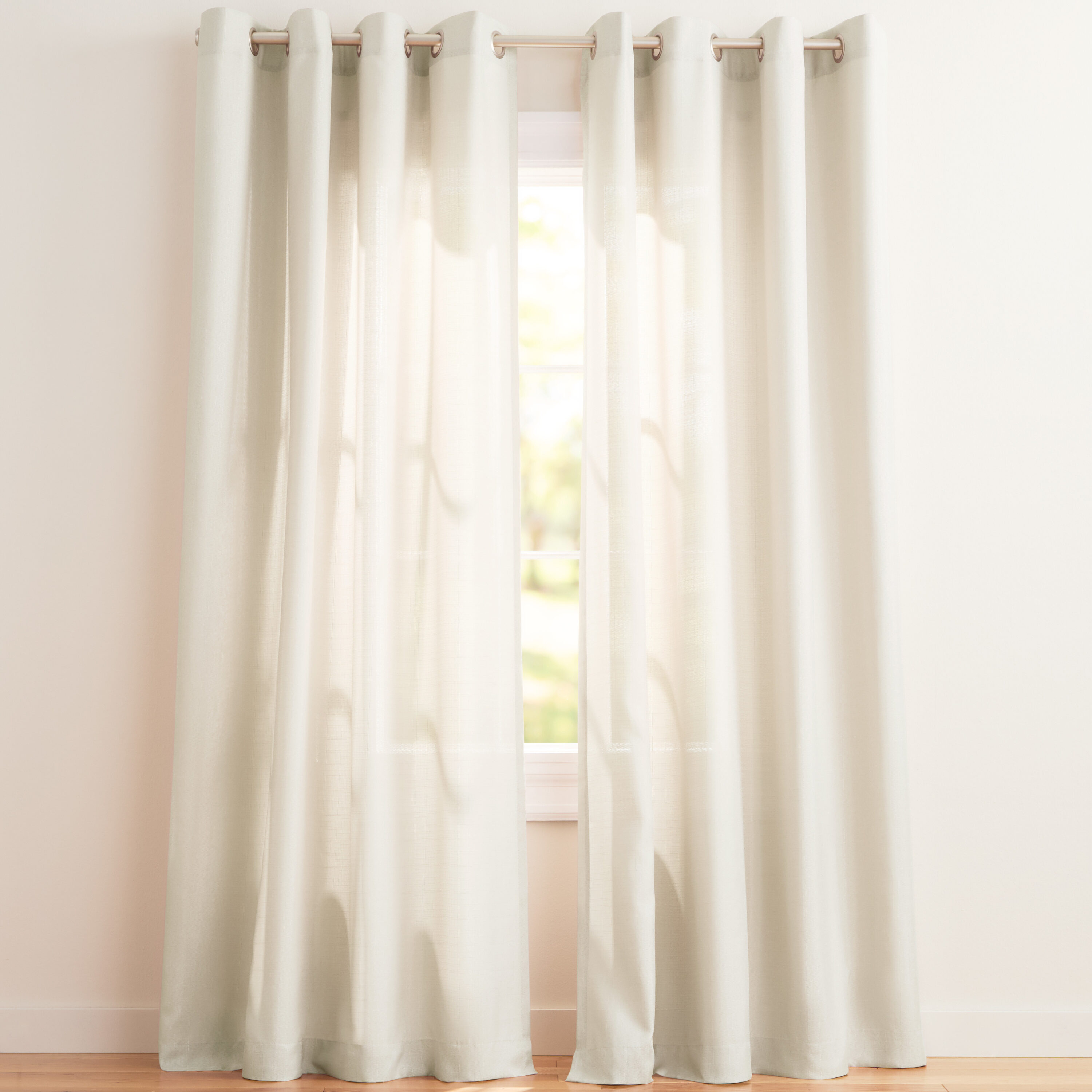 Exclusive Home EH7968-16-2-96G 96-in Ivory Light filtering Grommet Curtain panel pair