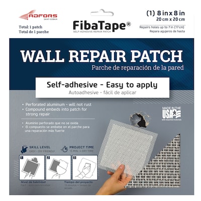 Drywall Repair Patch Kit，Aluminum and Steel Metal Spackle Wall Repair,  Fiber Mesh Wall Patch, 4x4PCS/6x2PCS/8x2PCS