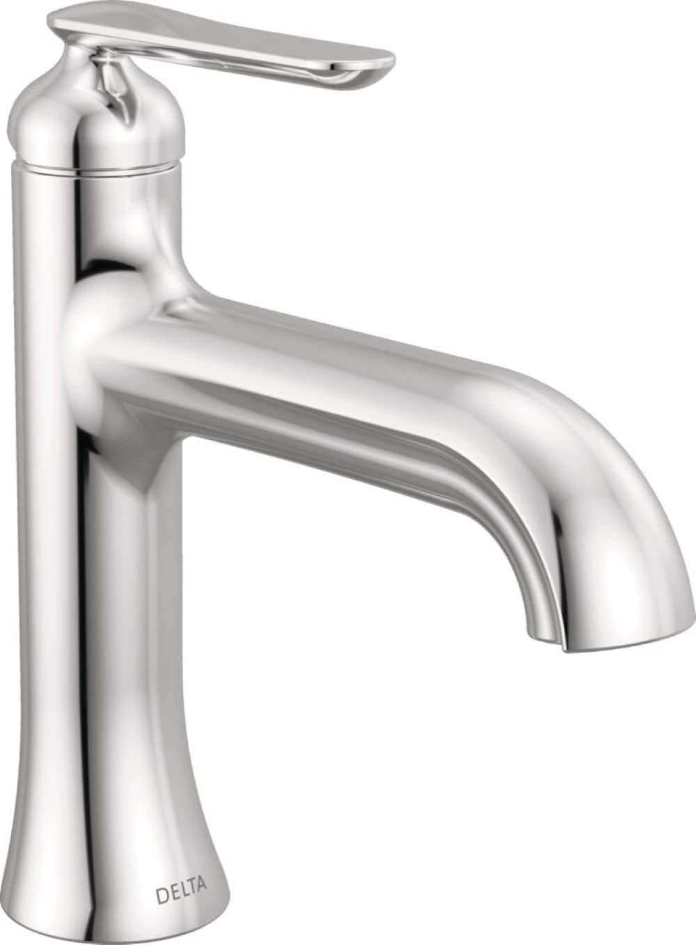Delta Bonacci Lumicoat Chrome Single hole 1-handle WaterSense Low-arc Residential Handle Bathroom Sink Faucet with Drain
