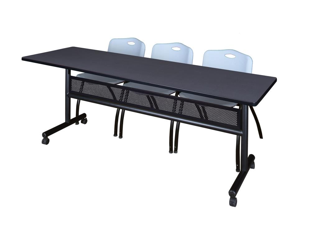 Regency MKFTM8424GY47GY Training Gray 4-Person Training Table (84-in W x 29-in H)