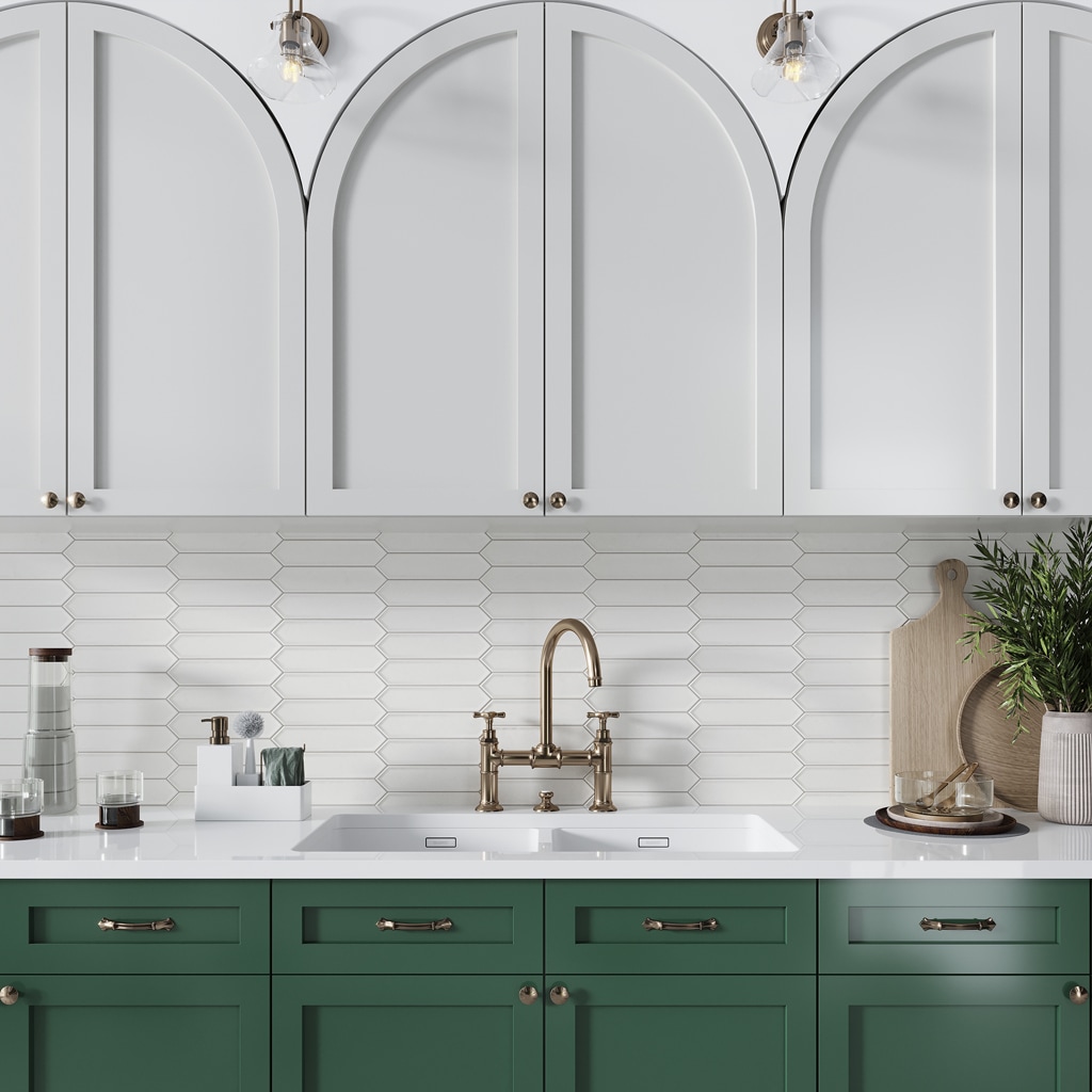 Apollo Tile APLALF88WHTA Piquet Cotton White 2-in x 10-in Matte Ceramic Stone look Standard Floor and Wall Tile ( 5.38-sq ft Carton )