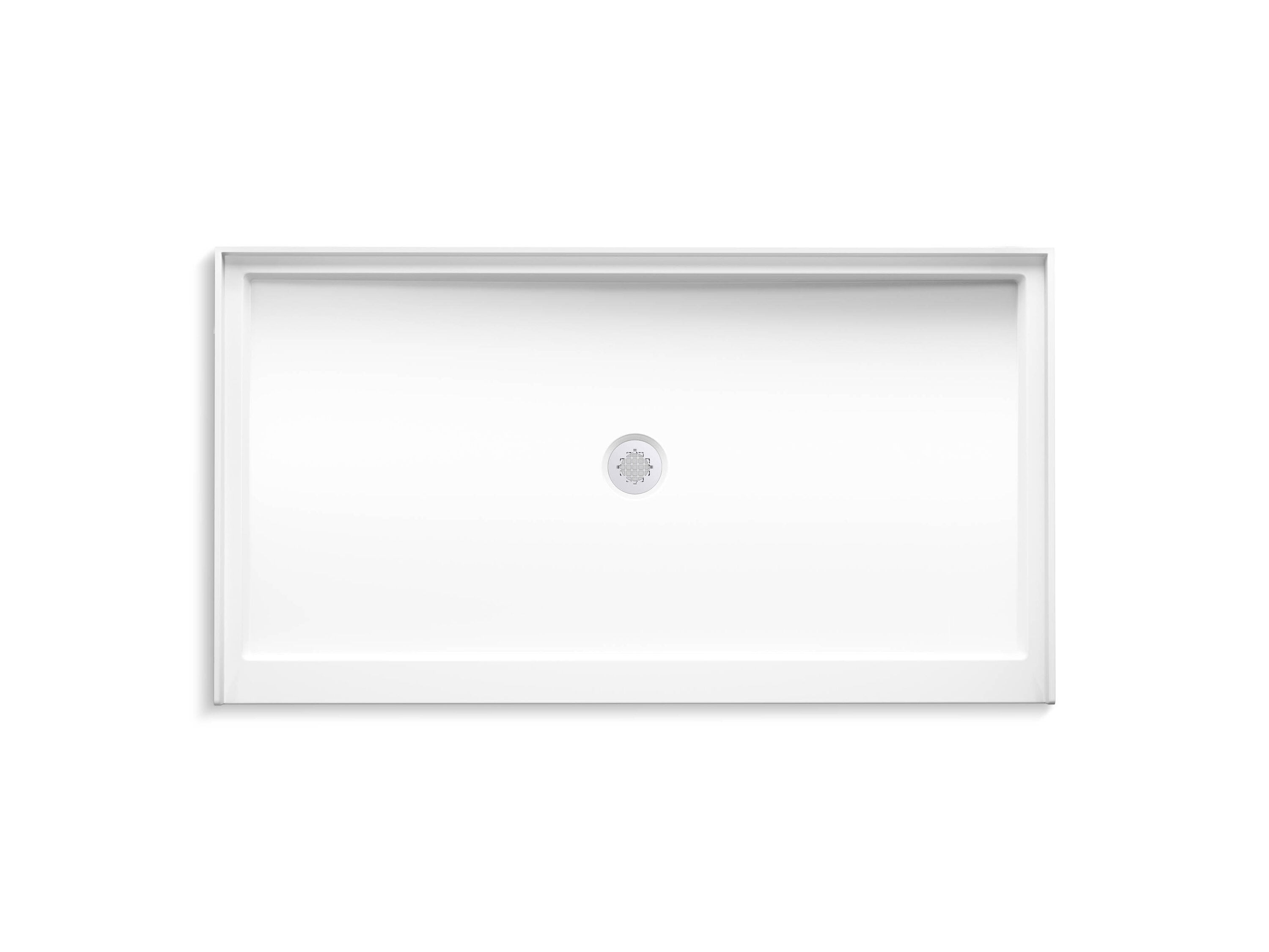 KOHLER Stoneridge 36-in W x 66-in L Center White Rectangle Single Threshold Shower Pan Base with 4.5-in H Threshold