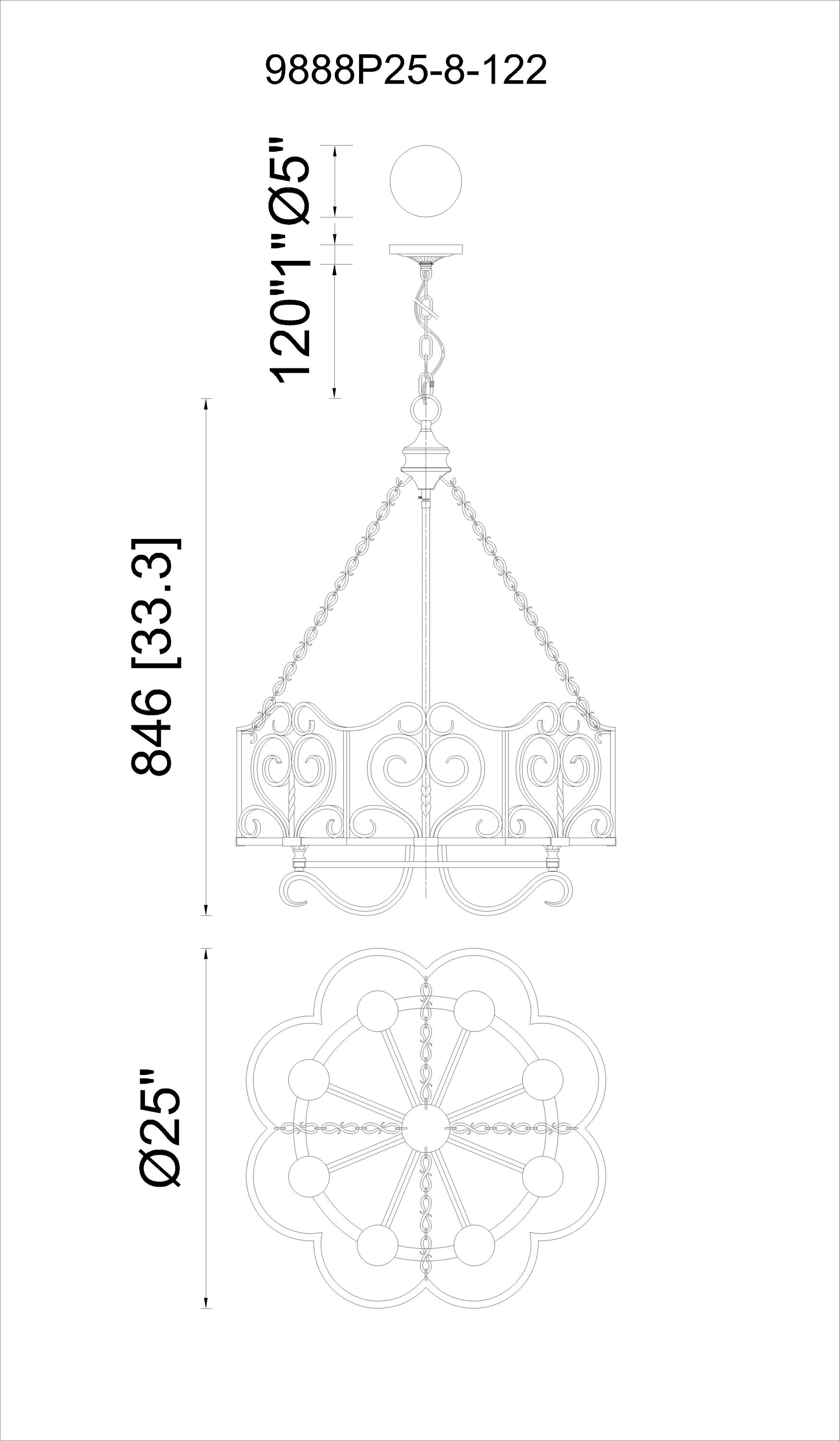 CWI Lighting 9888P25-8-122 b090015 - View #2