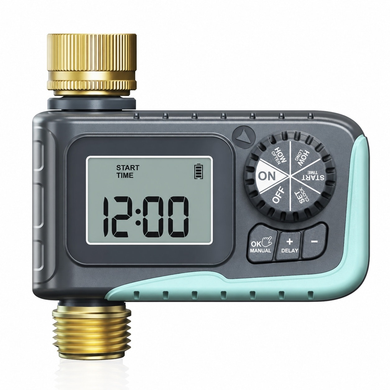 AOIZGMY  Programmable Garden Hose Timer Brass Inlet and Outlet Digital Sprinkler Timer for Lawn Yard Drip Irrigation Rain Delay Manual Watering