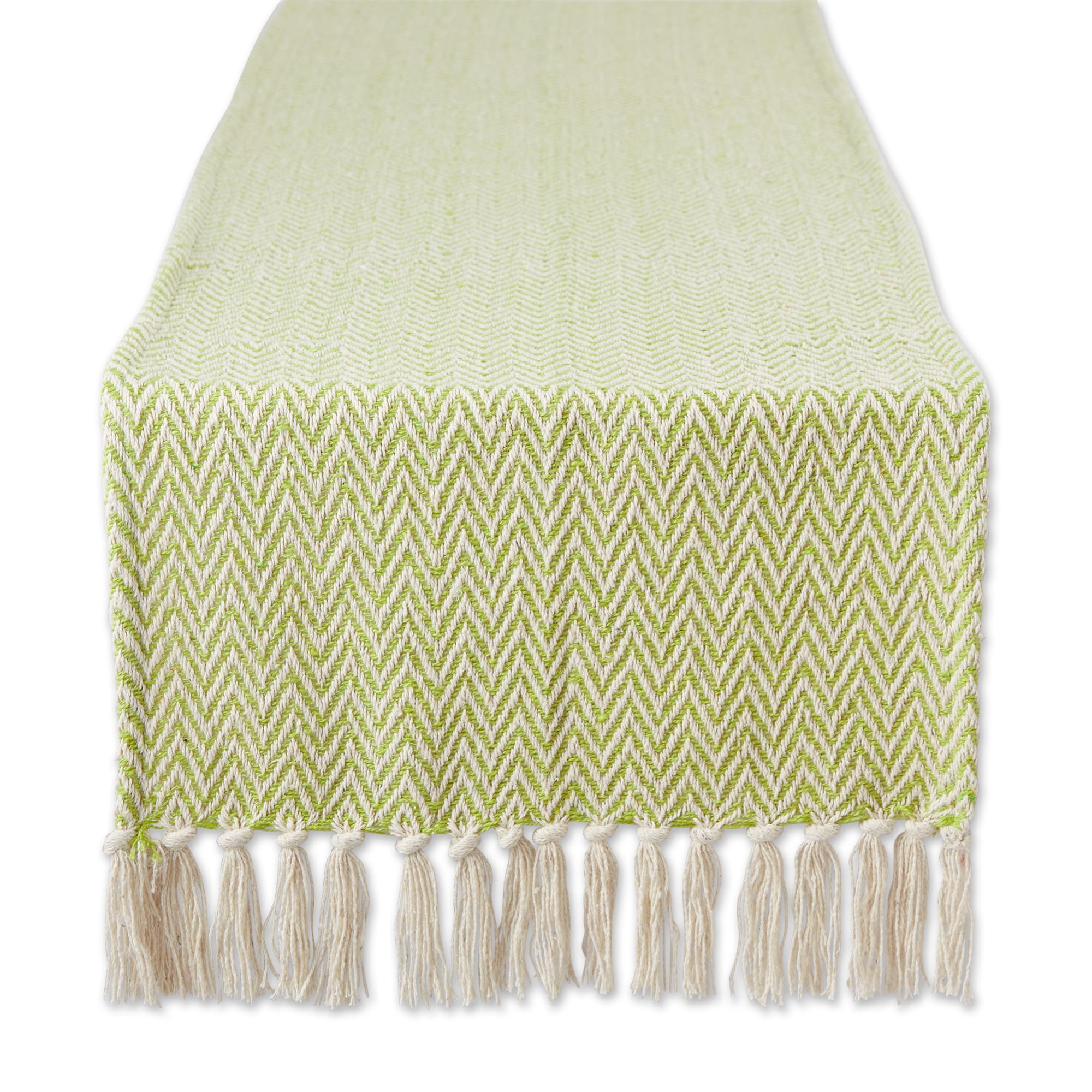 DII  Jacquard Chevron Fringe Table Runner