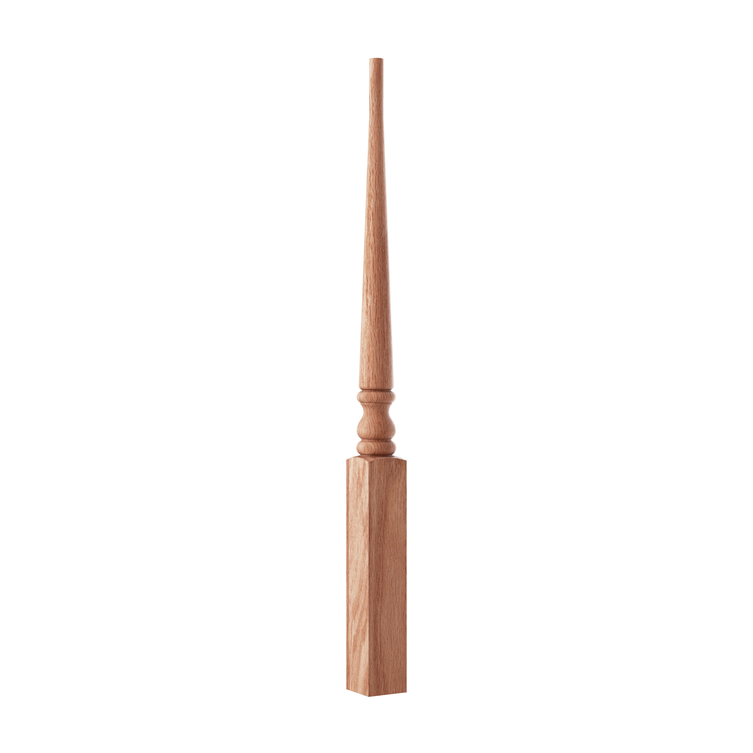 Crown Heritage 4414013 Colonial 3-in x 43-in Unfinished Red oak Stair Newel Post Over-the-post/Post-to-post