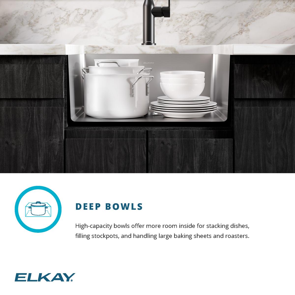 Elkay 23" Stainless Steel Single Bowl Undermount Kitchen Sink