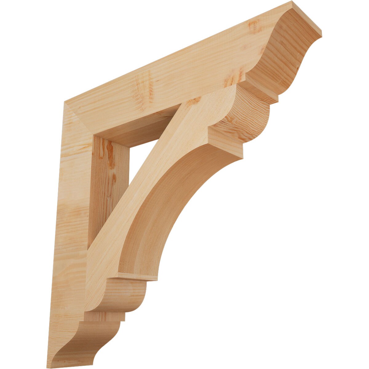 Ekena Millwork BKT06X32X32OLY01SDF Olympic traditional smooth 5-1/2-in x 32-in x 32-in Douglas fir Brown Wood Standard bracket