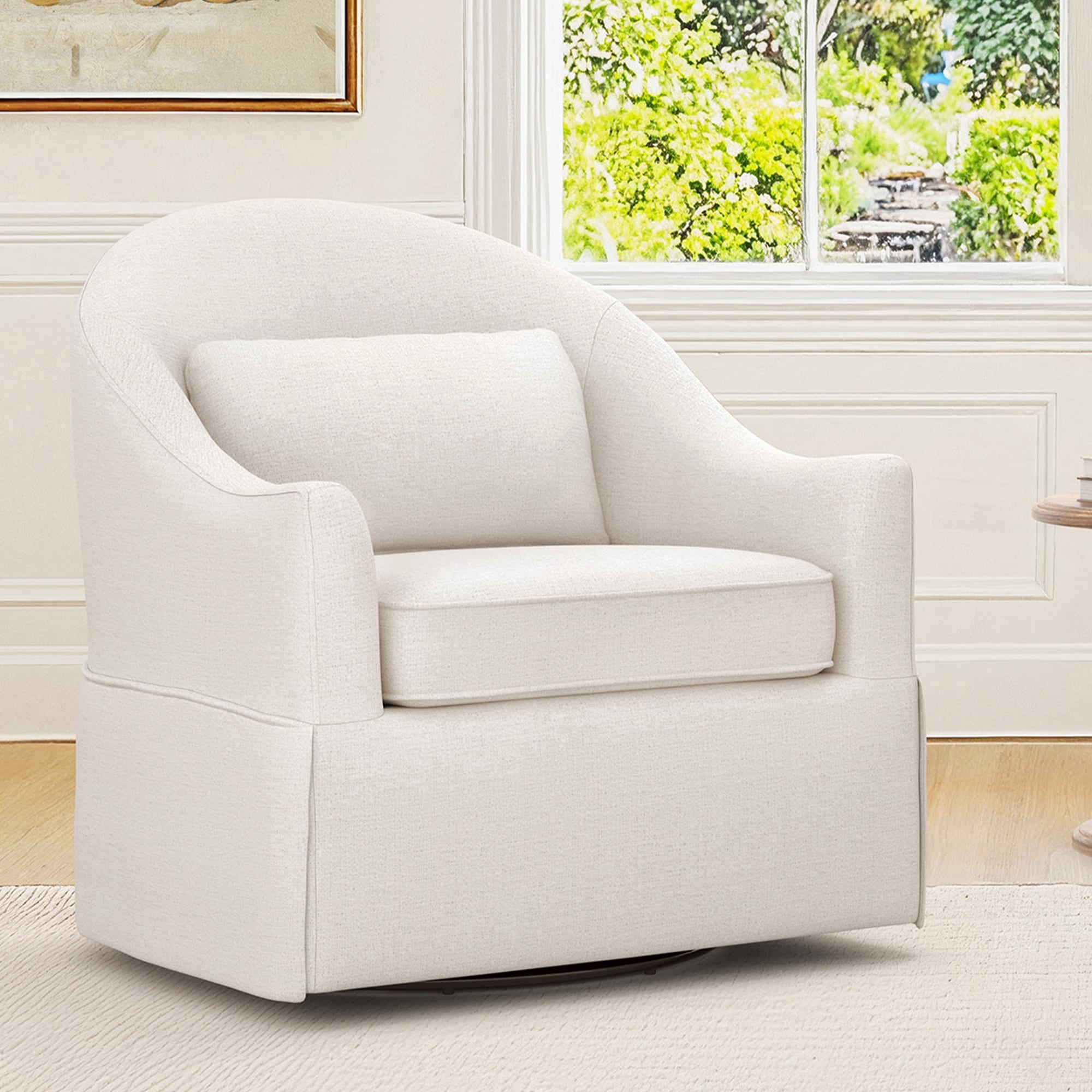 Yurevna Martha Swivel Accent Chair 30.3-in W Modern Barrel Armchair