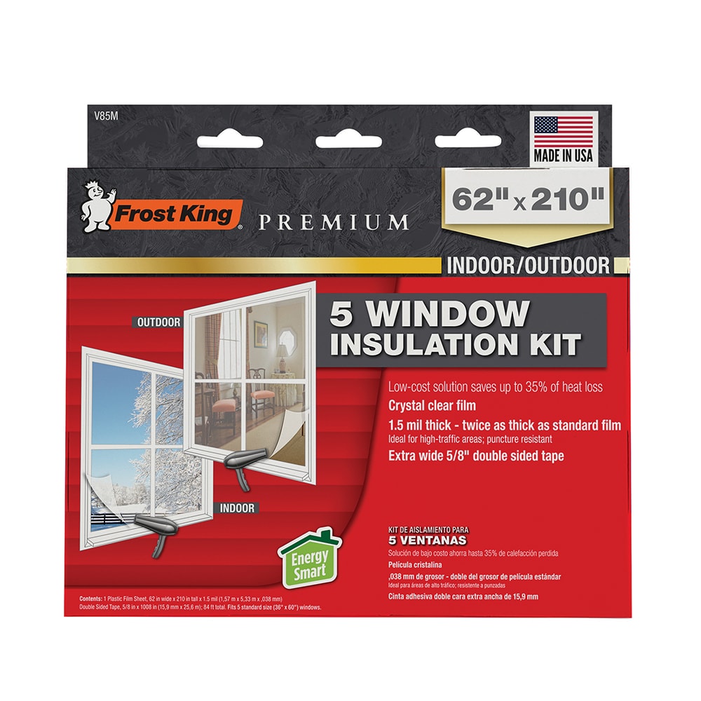 Frost King 62-in x 210-in Clear Heat-control Window Film Kit in the Window  Film department at