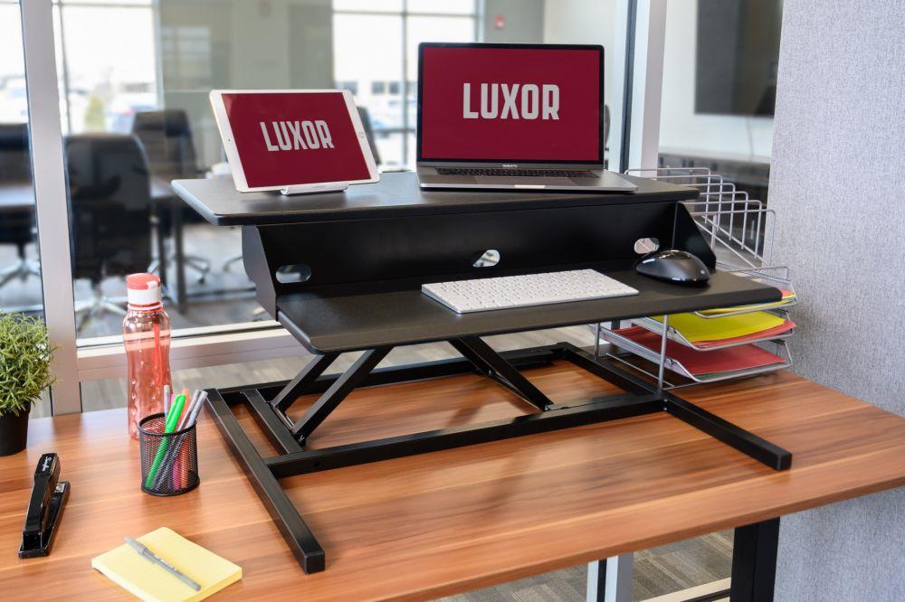 Luxor Three Shelf Adjustable Stand Up Workstation