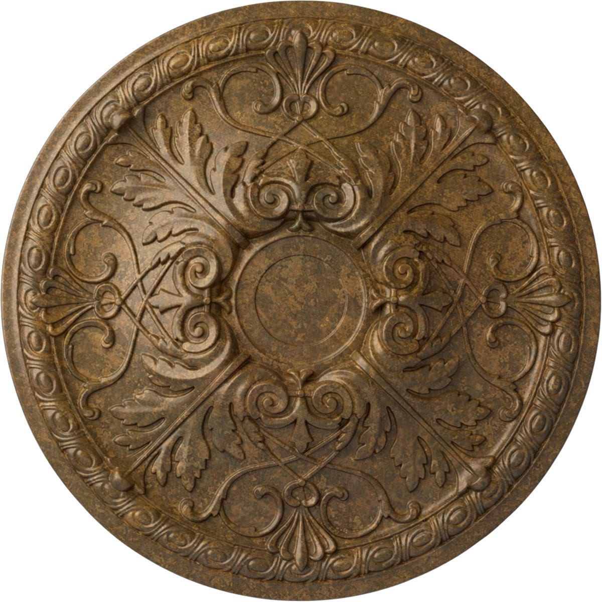 Ekena Millwork CM26TNRZS Tristan 26-in W x 26-in L Painted Rubbed Bronze Polyurethane Whole Ceiling Medallion