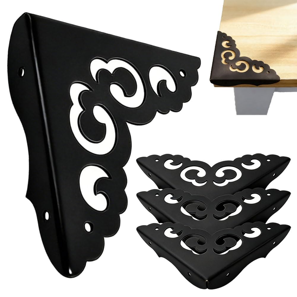 DYRCJ Metal Corner Protectors for Wood Boxes Furniture Vintage ...