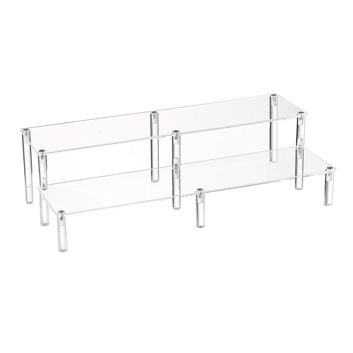 Aoibox  2 Tier Clear Acrylic Dessert Display Stand 16 Inches Length 6 9 Inches Width 4 25 Inches Height Transparent Food Grade