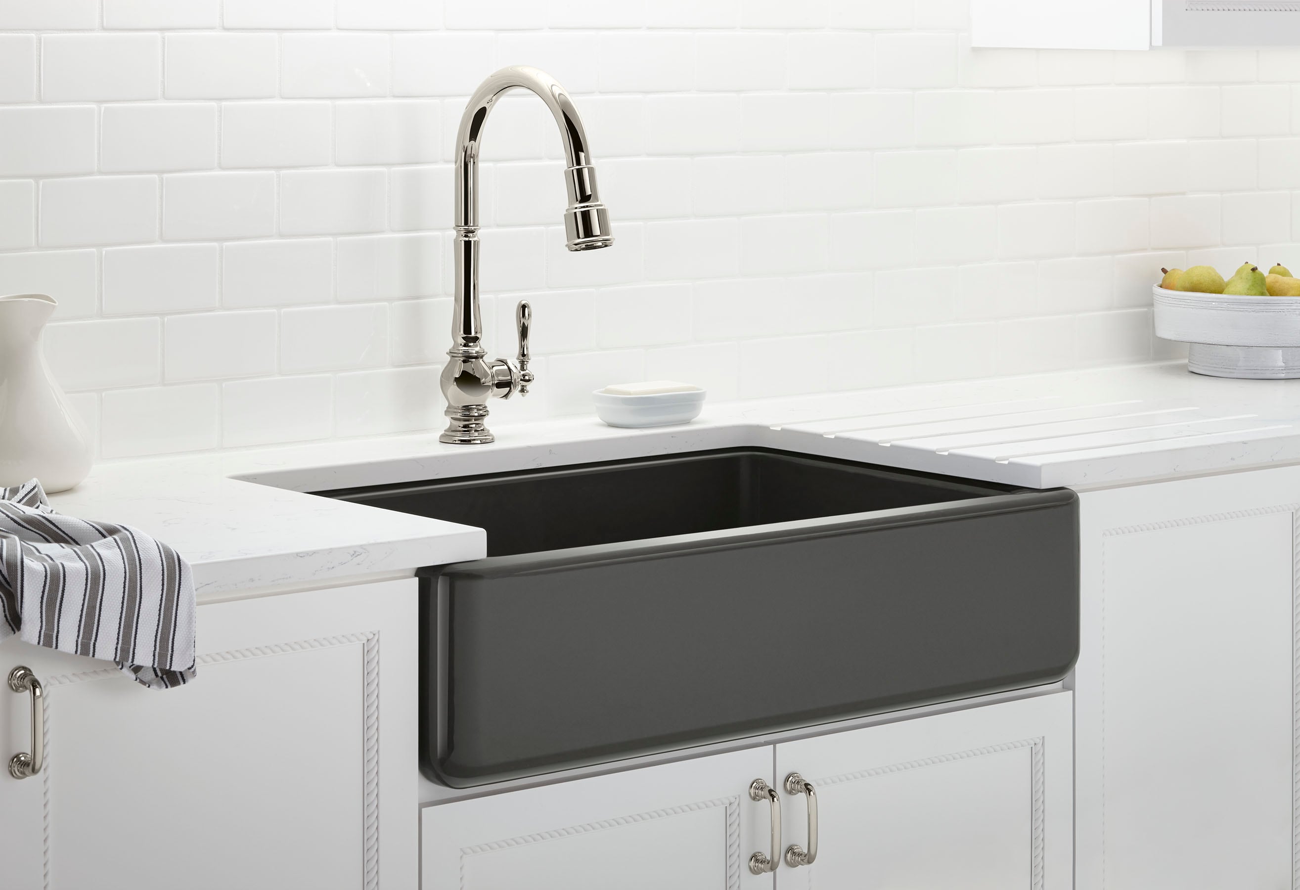 Polished Nickel Pull Down Single Handle Kitchen Faucet