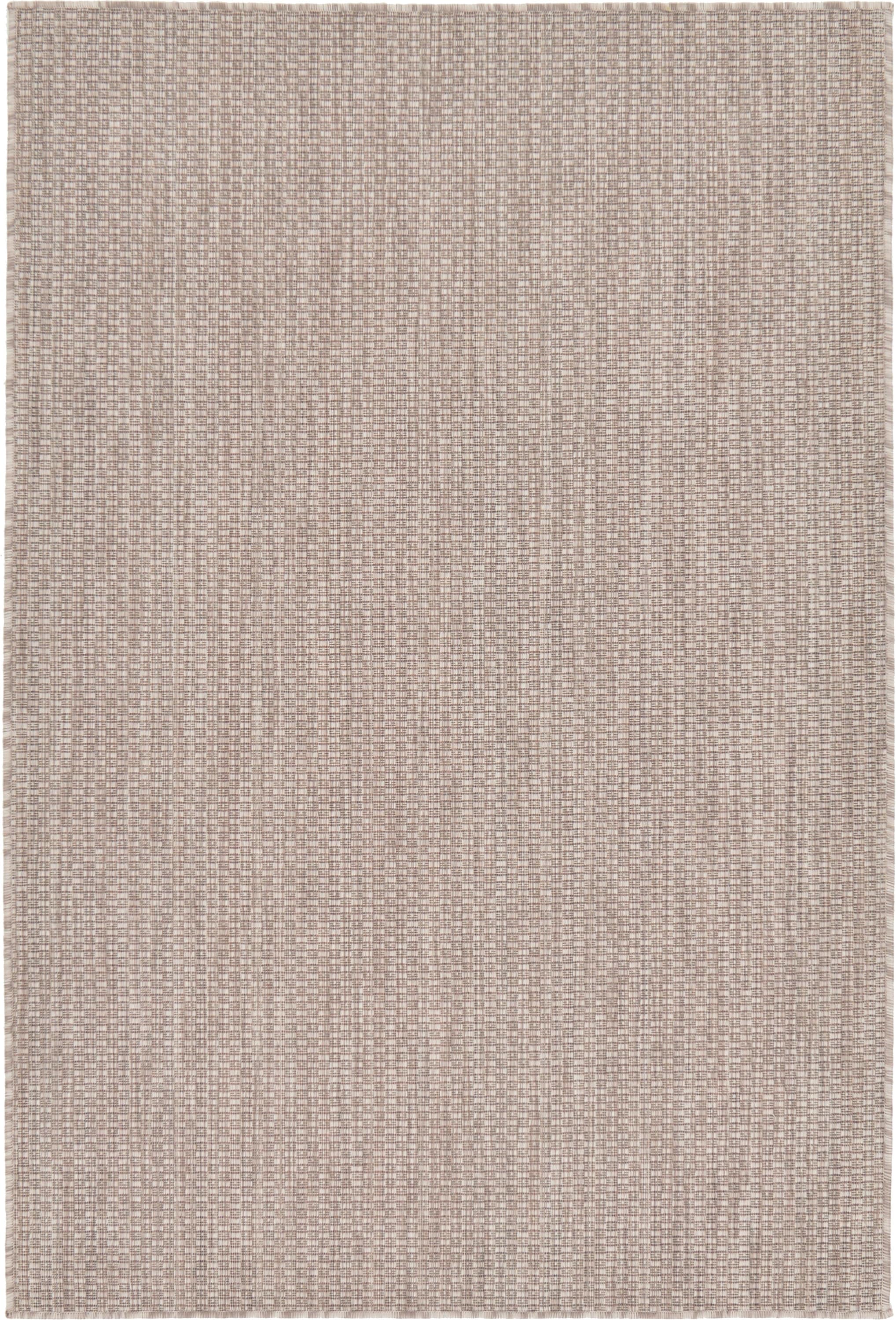 Unique Loom 3128945 Solid Outdoor 4 x 6 (ft) Loomed Polypropylene Beige/Gray Rectangular Indoor/Outdoor Distressed/Overdyed Area rug