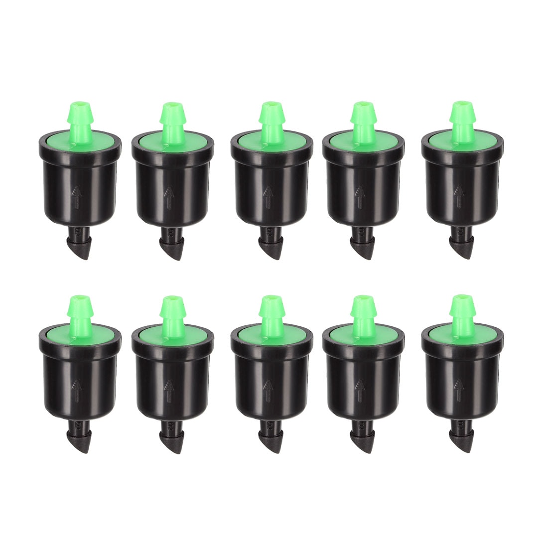 Unique Bargains Pressure Compensating Dripper 8GPH 30L/H Emitter for Garden Lawn Drip Irrigation with Barbed Hose Connector Plastic Grey 20pcs
