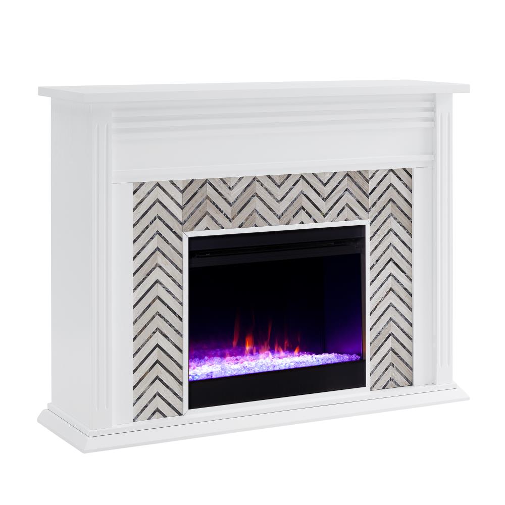 Real Flame 52.5-in W White Fan-forced Electric Fireplace 6030E-W Sansujyuku sansujyuku.com