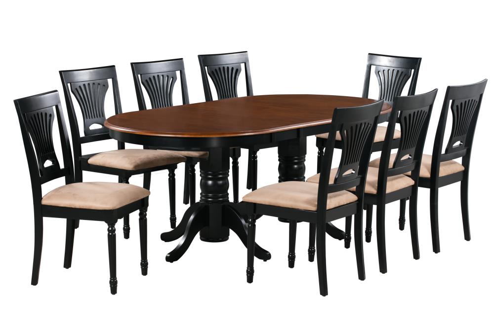 Modern Dining Room Set With Oval Table, Cherry Furniture Dining Room Table And Chairs