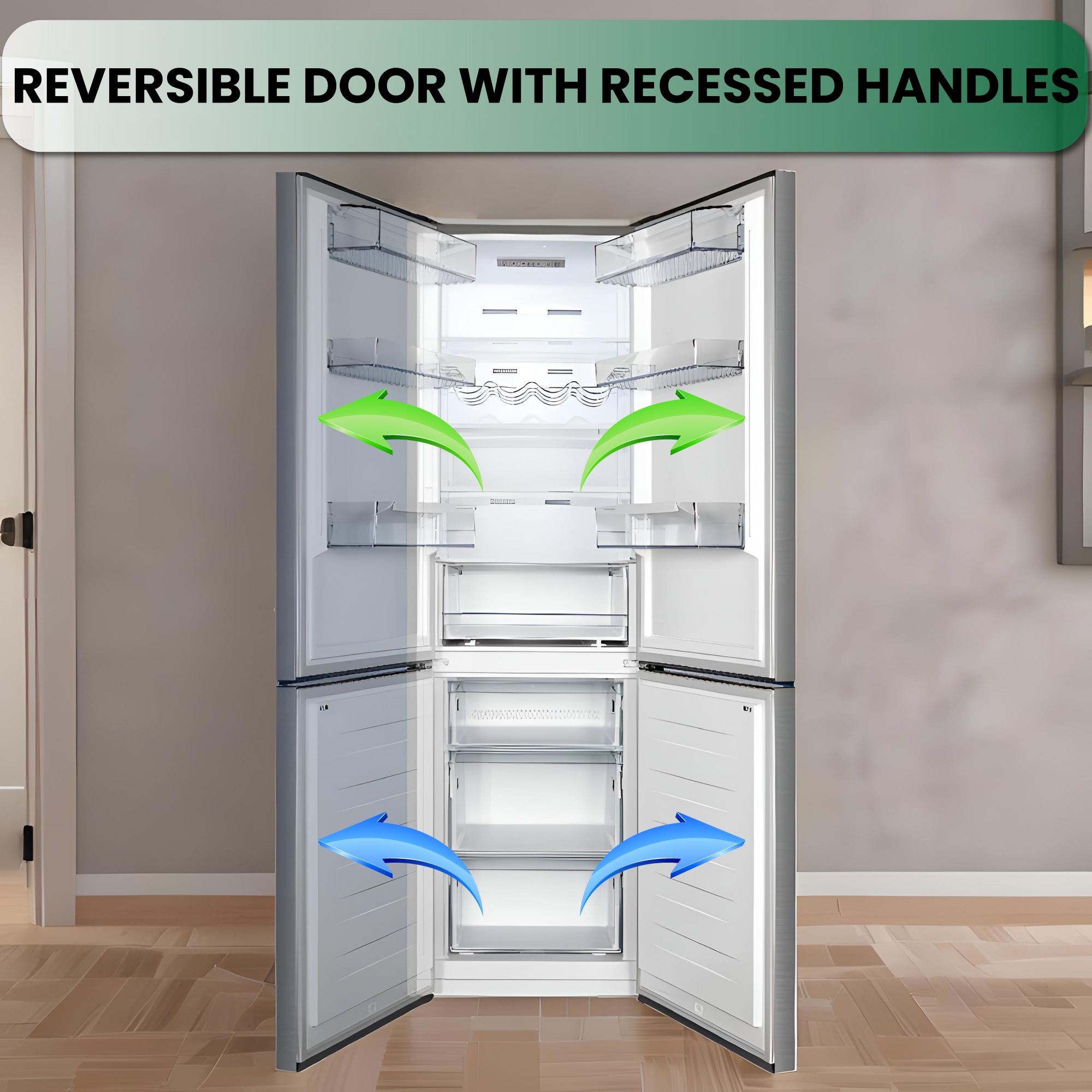 EcoSlim 11.5 cu.ft Stainless Steel Bottom Freezer Refrigerator with Wine Rack