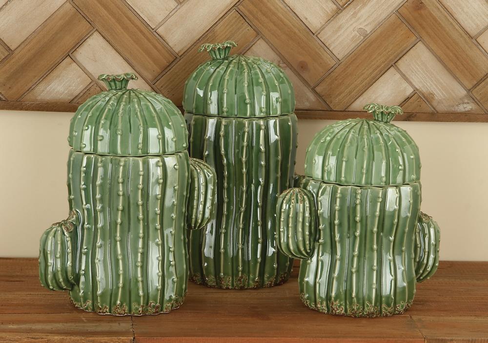 Ceramic Green Cactus Decor