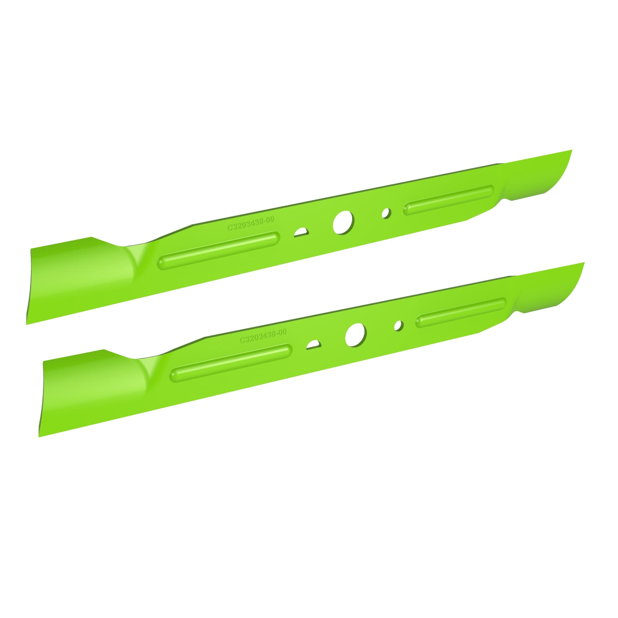 Greenworks 42-in Deck Mulching Mower Blade for Riding Mower/Tractors (2-Pack)  in the Lawn Mower Blades department at