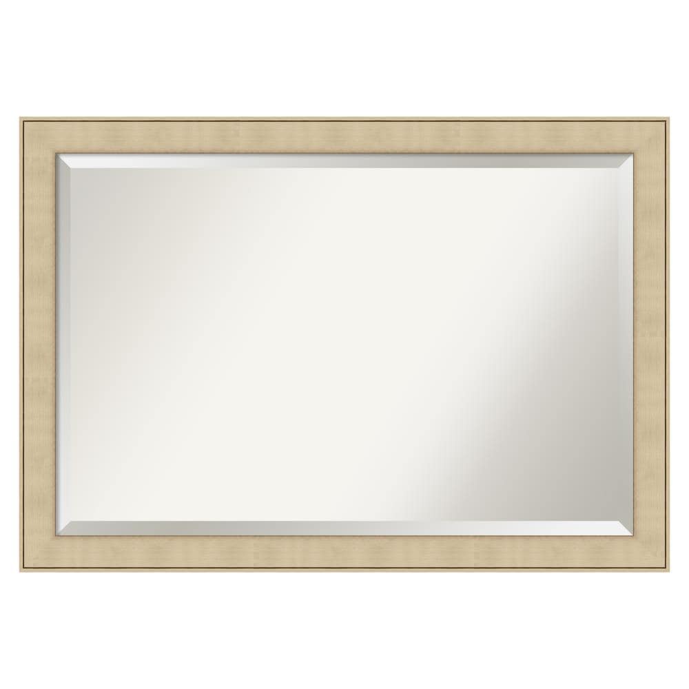Amanti Art DSW4960953 Classic Honey 40-in x 28-in Framed Rectangle Bathroom Vanity Mirror ( Satin Brown,Silver )