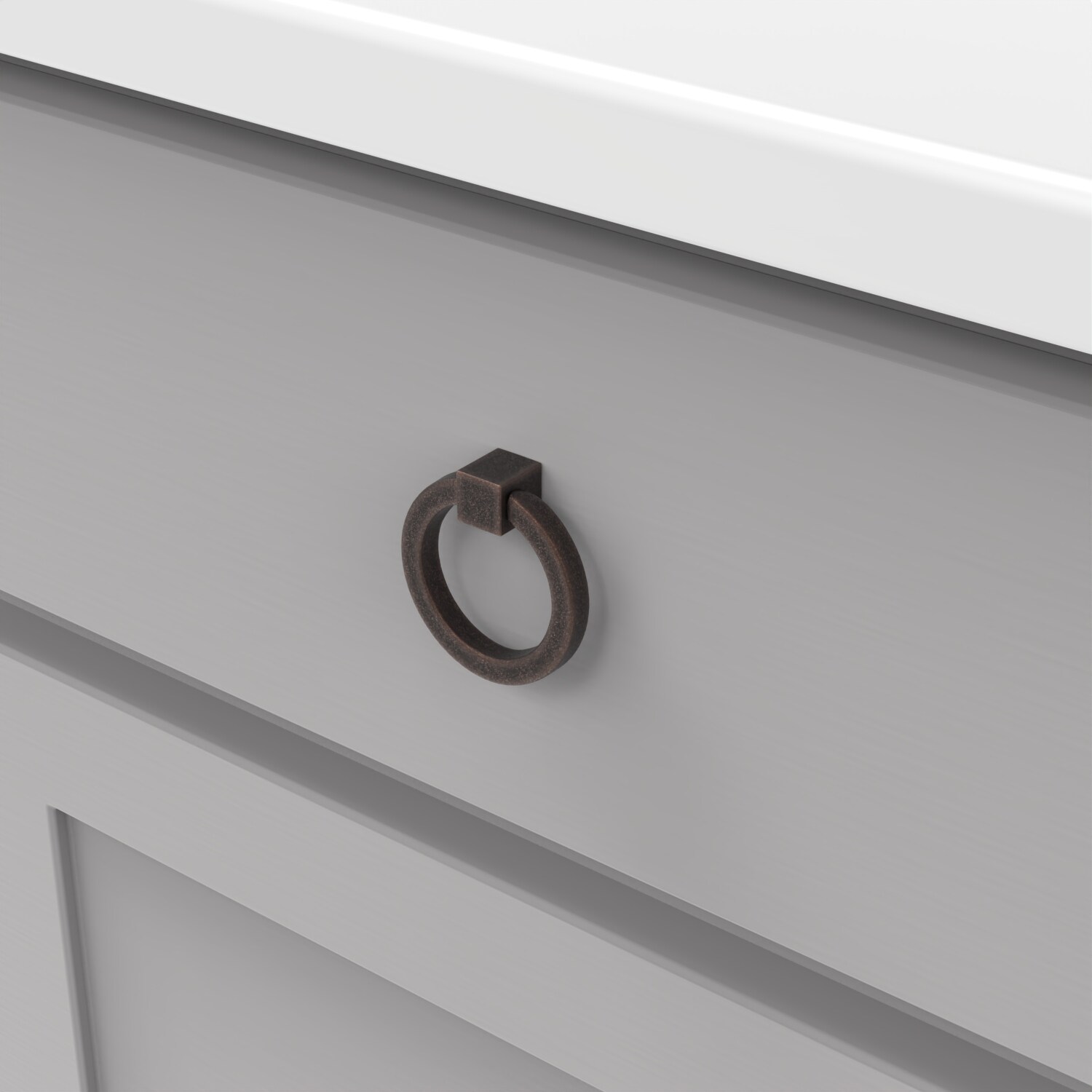 Hickory Hardware Manor House Silver Stone 3 1/2 Ctr. Drawer Bail Pull