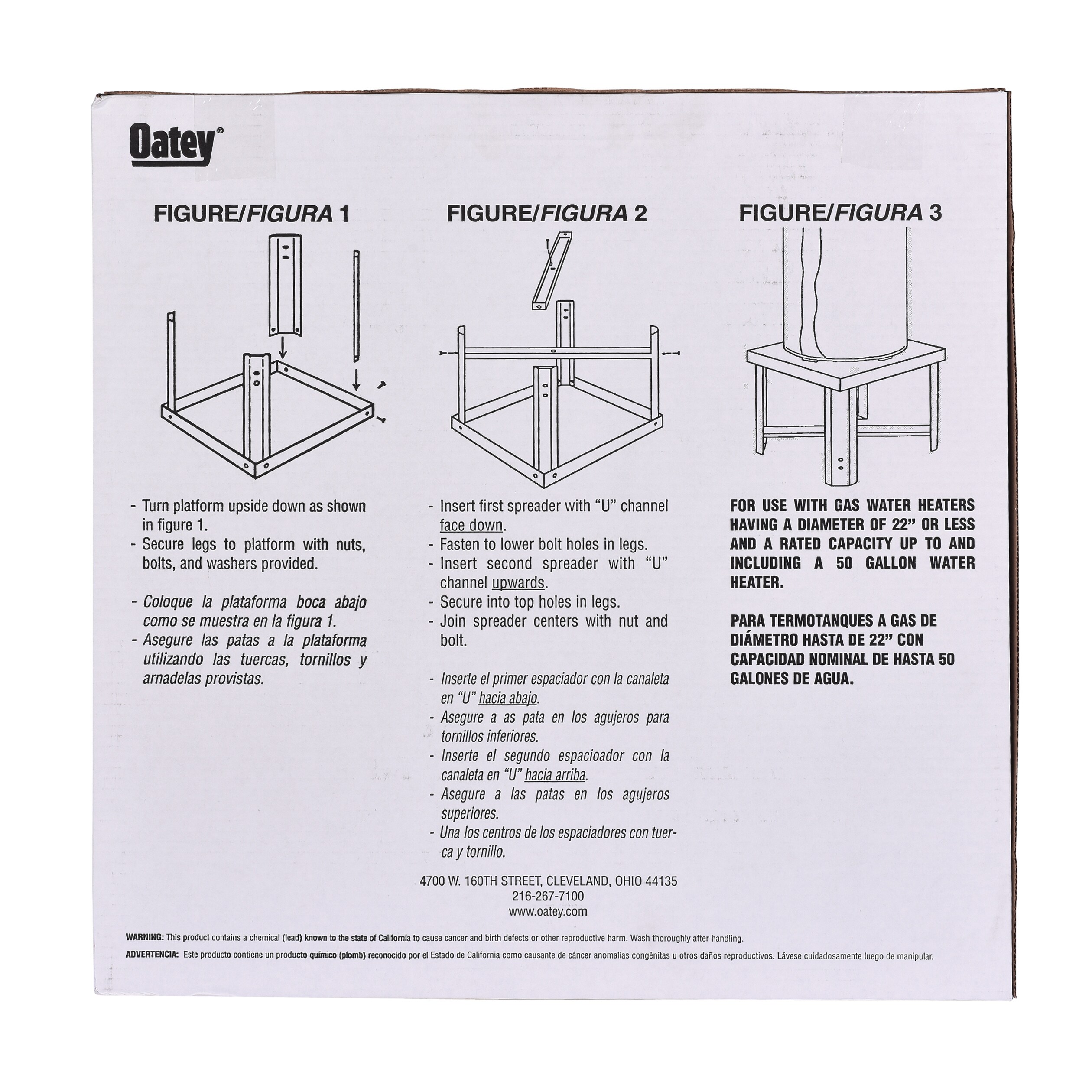Oatey 90-Degree 21-in-Dia Steel Water Heater Stand For 50-Gallons Gas Water  Heater