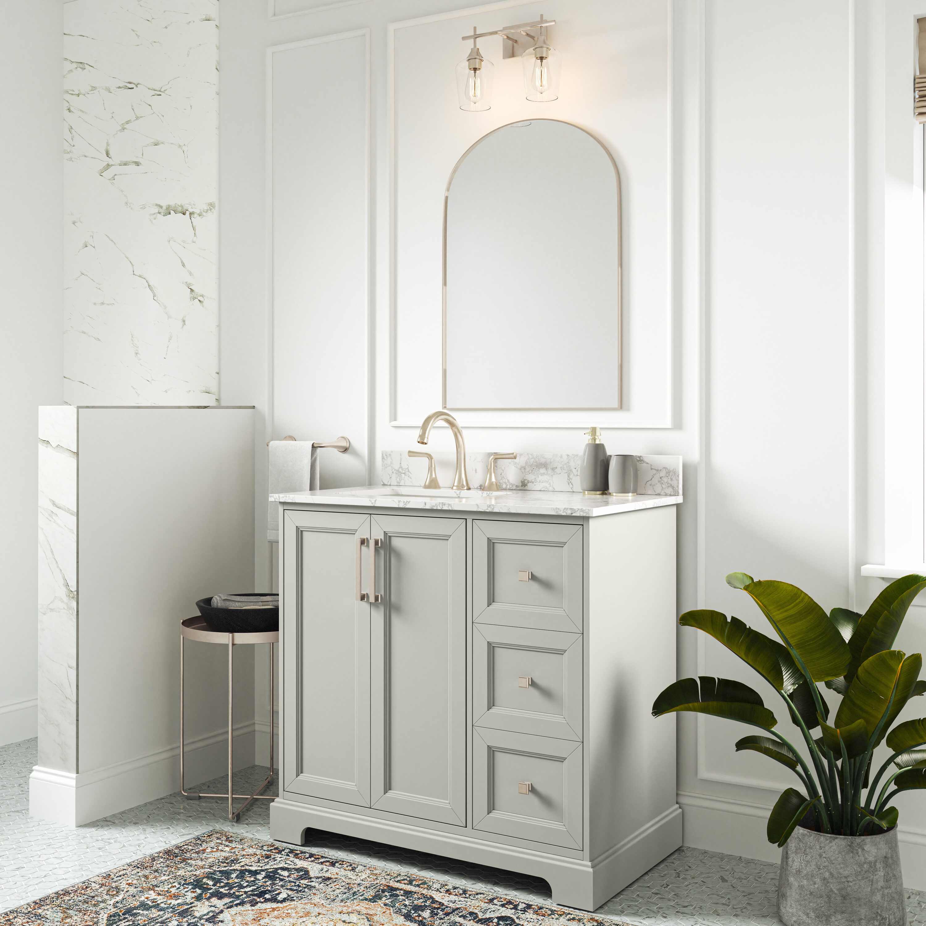 allen + roth LWS36TSVG Bath-Vanity-Combo - View #3