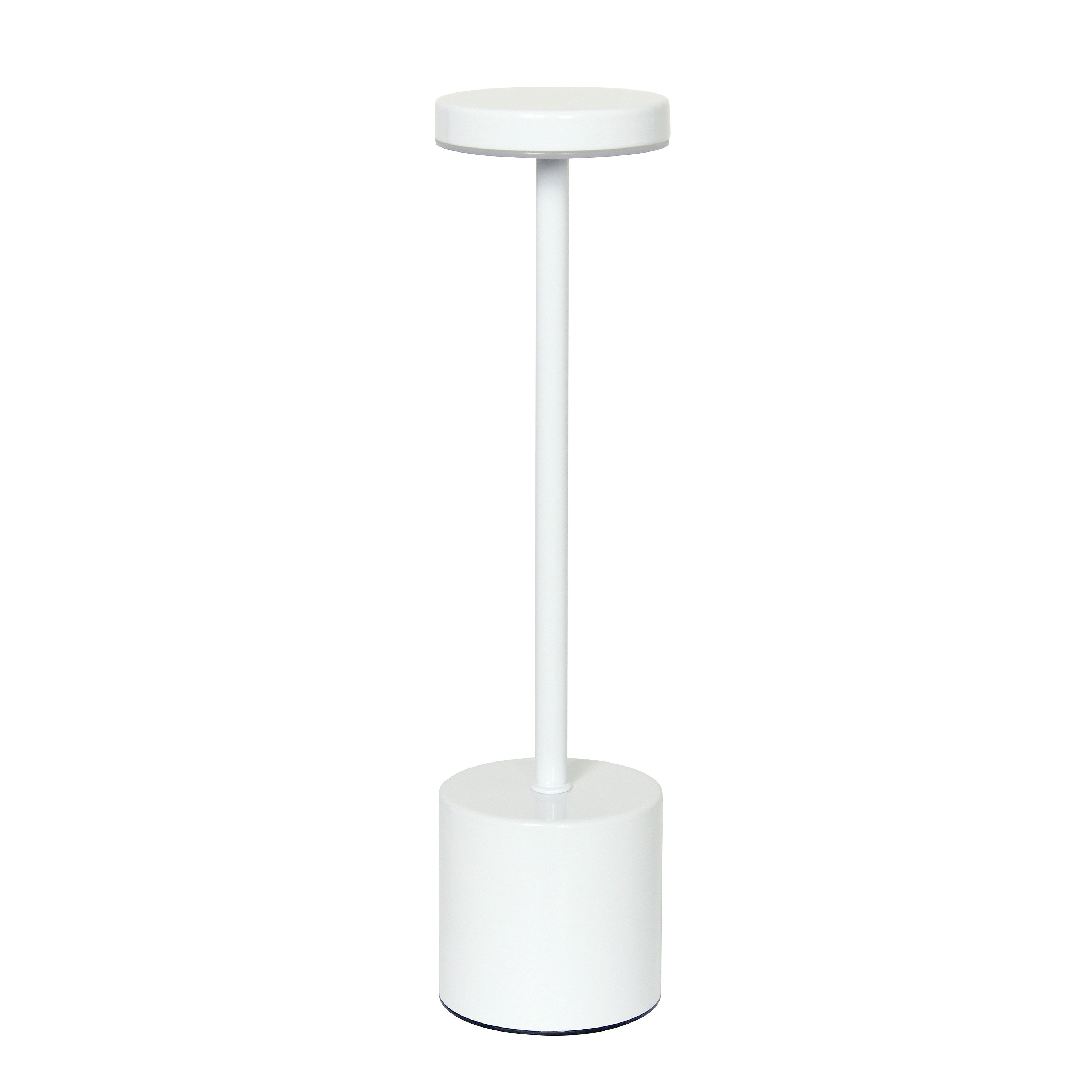 Simple Designs LD1083-WHT Mushroom Magic 12.75-in White Touch Standard Desk Lamp with Metal Shade