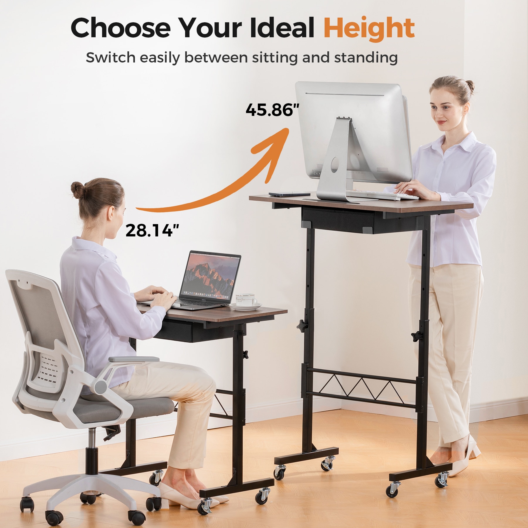 GTPLAYER LOWE'S-DH004-BROWN desks - View #6