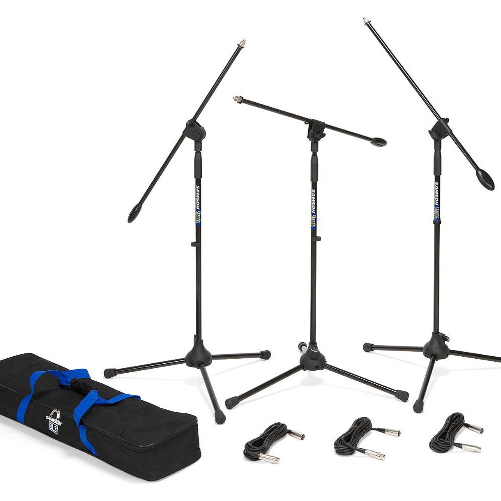  TCNCD345312 Samson Technologies SAM-BL3VP Boom Stand and Cable- Pack of 3