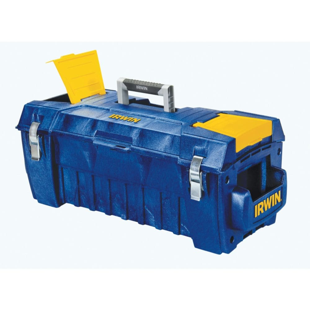 IRWIN 29-in Blue Resin Lockable Tool Box at