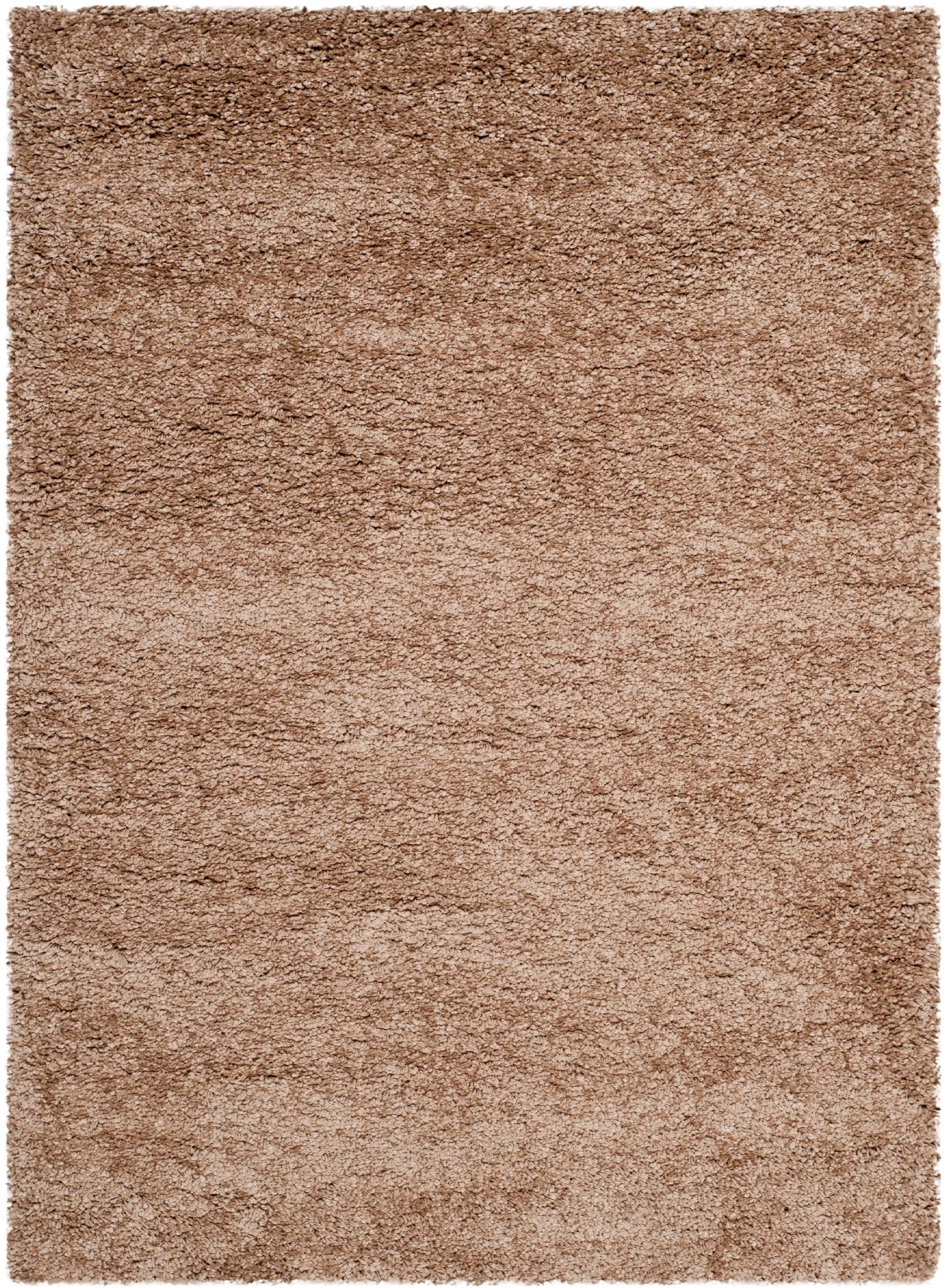Safavieh SG180-1414-4 Milan Shag 4 x 6 (ft) Loomed Polypropylene Dark Beige Rectangular Indoor Solid Area rug