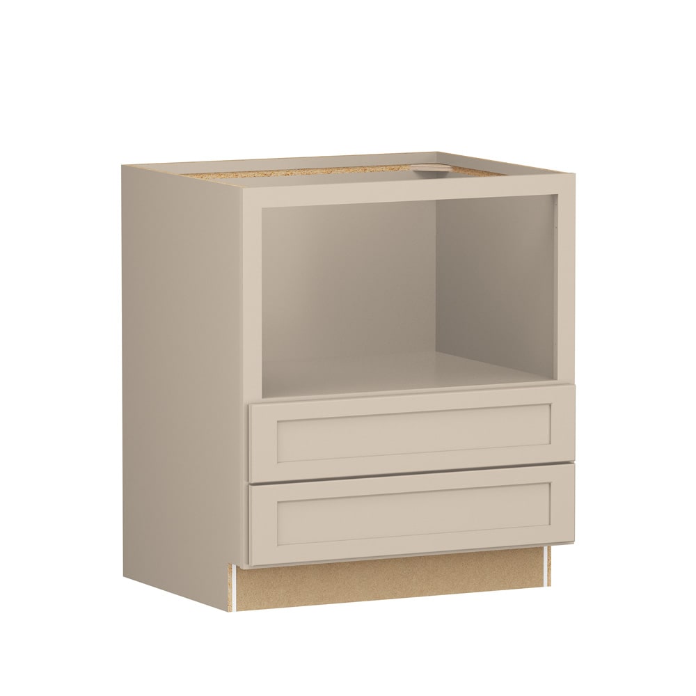 Shenandoah Breckenridge FOL 30-in W x 34.5-in H x 24-in D Oat Painted Microwave Base Fully Assembled Cabinet Recessed Panel Shaker