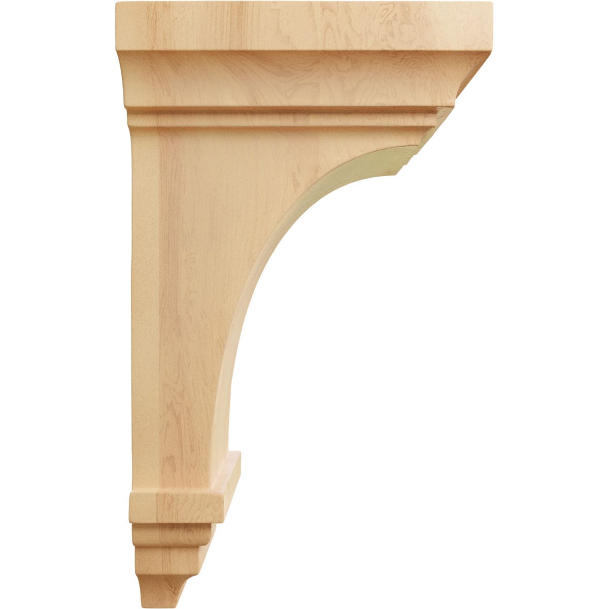 Medium Red Oak Wood Corbel, 10" Height