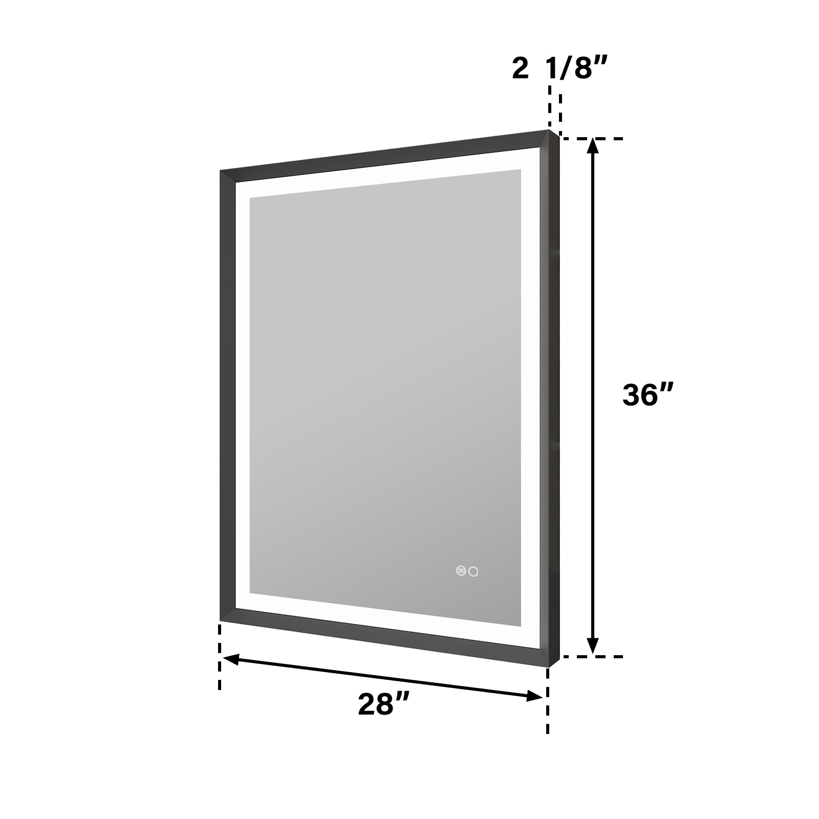 WELLFOR W6FM2836MB Framed-Bath-Mirrors - View #19