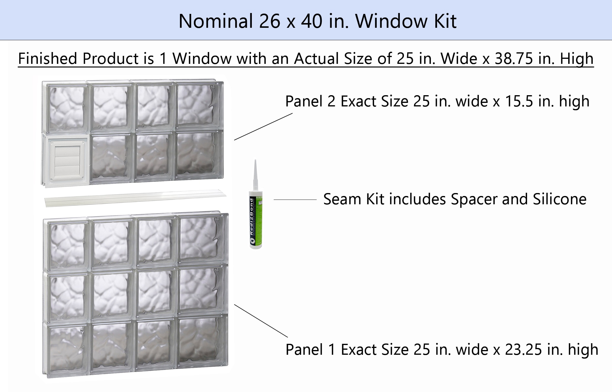 REDI2SET D2640DC Glass-Block-Windows - View #2