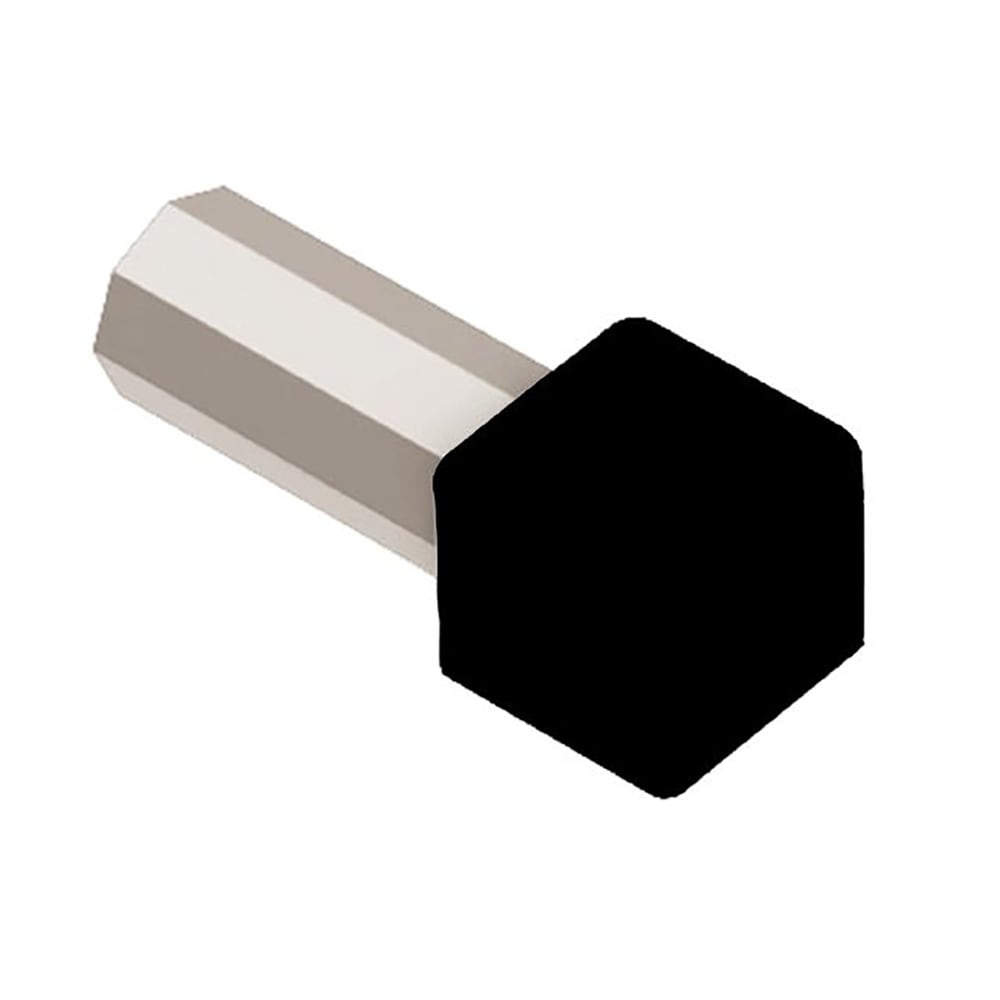 Schluter Systems ED/Q100GS Quadec 0.375-in W x 1.0-in L Black color-coated aluminum Aluminum Outside corner Tile Edge Trim