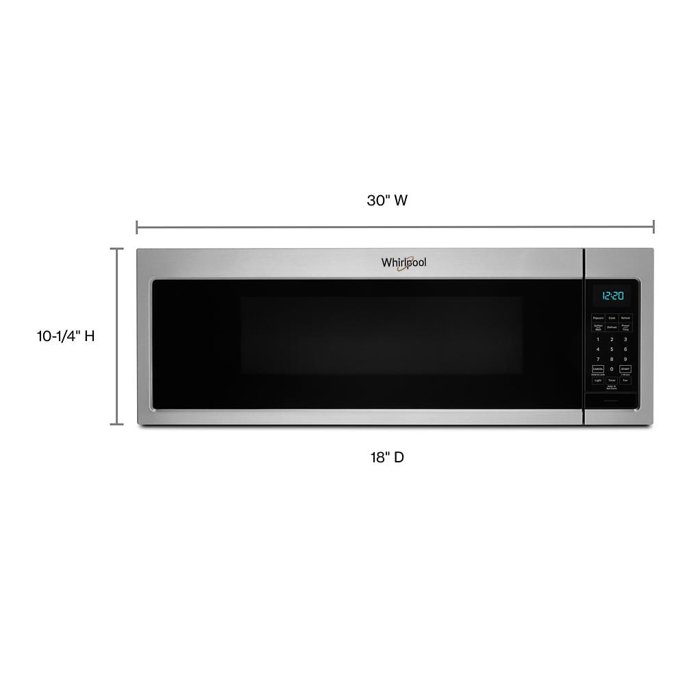 Whirlpool 1.1-Cu Ft Low Profile Over-The-Range Microwave - Stainless Steel  In The Over-The-Range Microwaves Department At Lowes.com