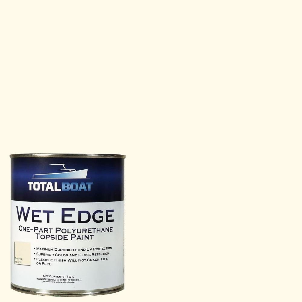 Wet Edge Topside Paint High-gloss Oyster White Enamel Oil-based Marine Paint (1-quart) | - TotalBoat 409292
