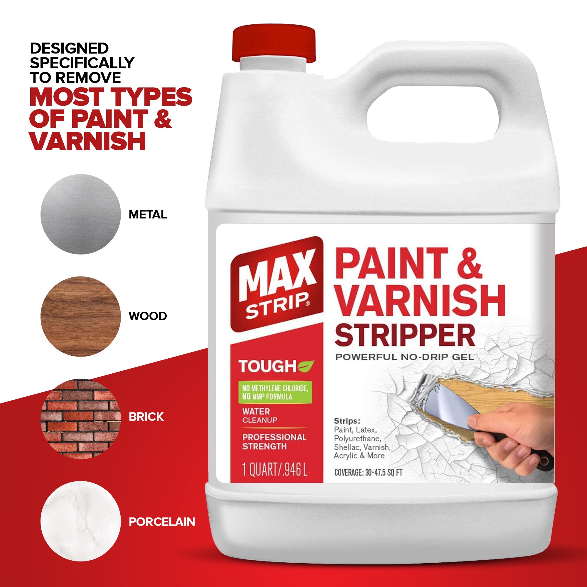 KBS Coatings KBS Strip Gallon - Paint Remover/stripper Gel - Contains No Methylene Chloride - Clings to Vertical Surfaces