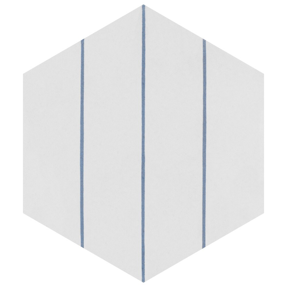 Affinity Tile S1FCDPSVNX Sample - Porto Savona Hex Niagara 9-in x 10-in Multi-finish Porcelain Hexagon Floor and Wall Tile