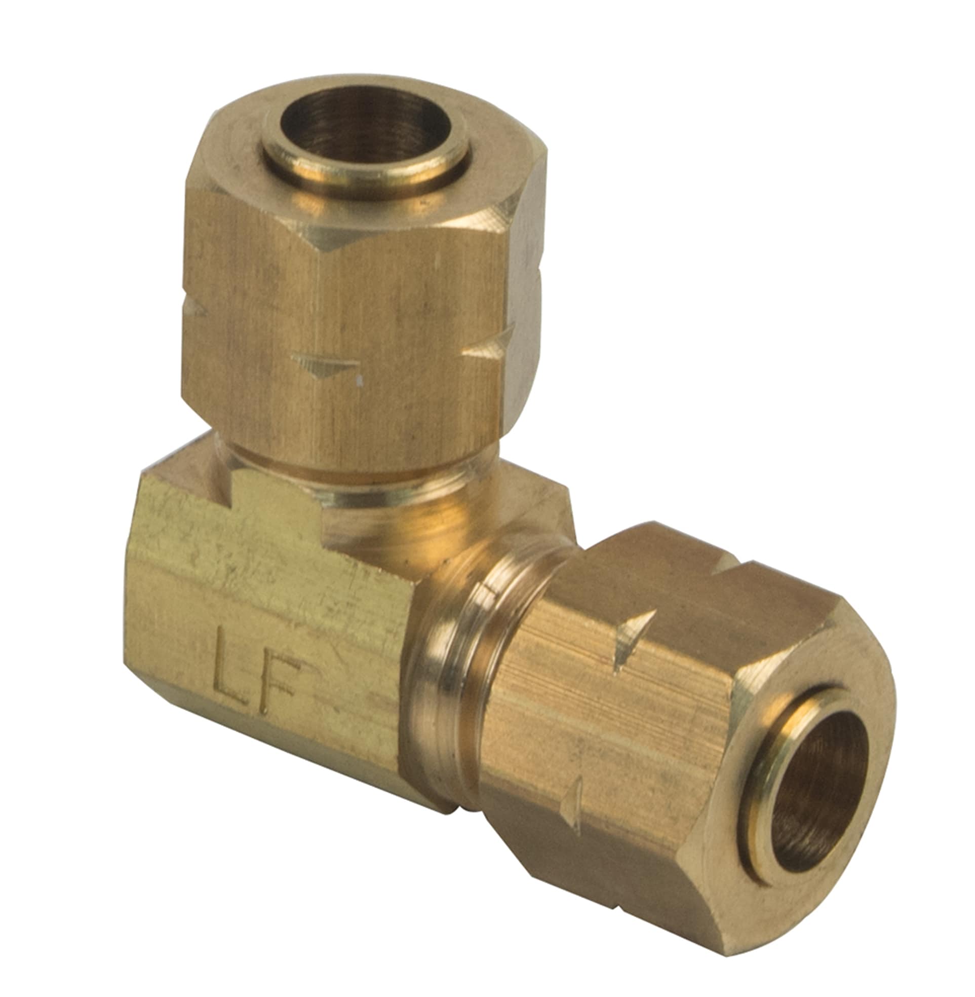 Elbow compression ring fitting G 3/8-10 (M16x1.5)mm, brass