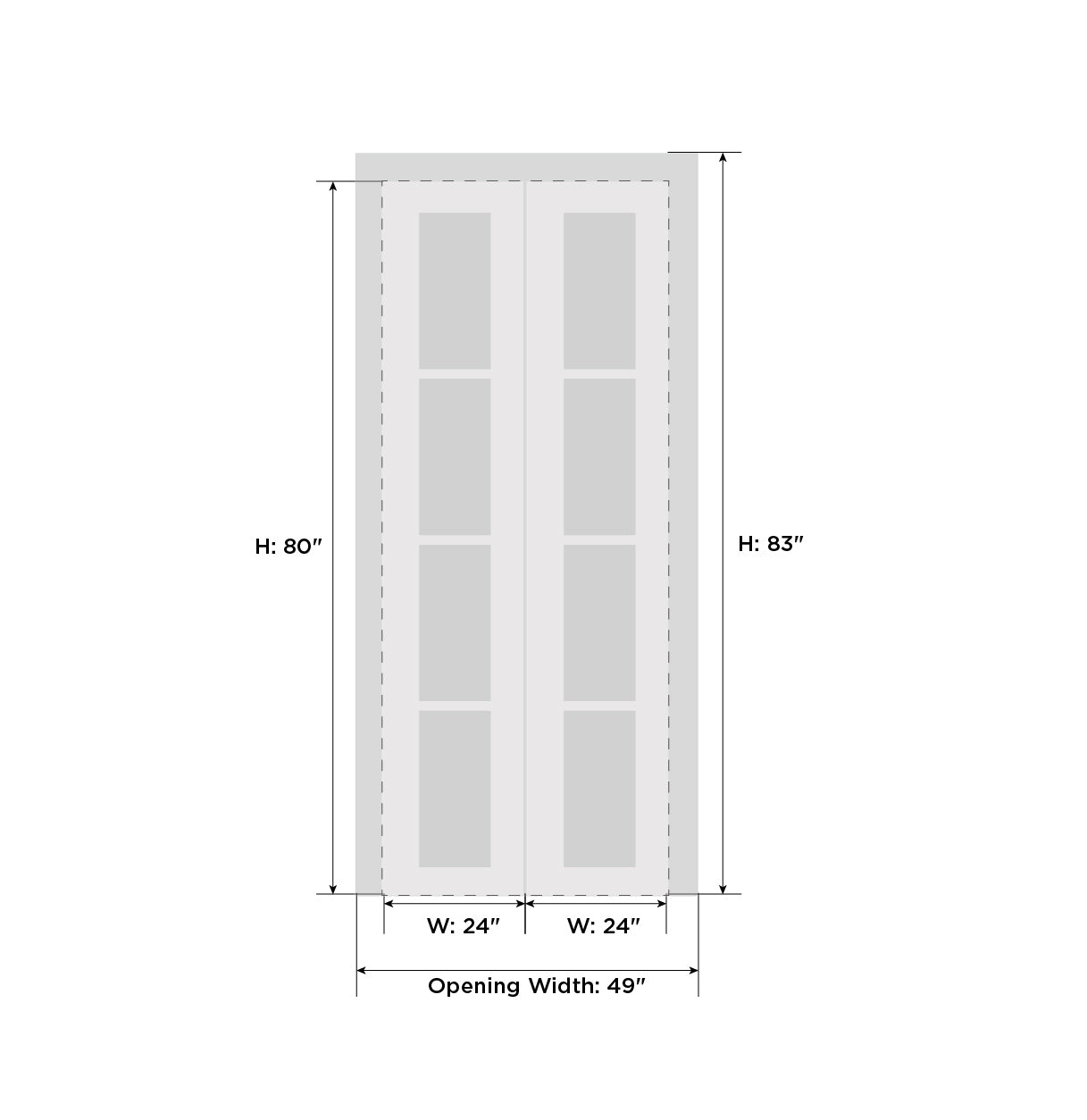 SARTODOORS QUA4113BFWS48 Accordion-Doors - View #4