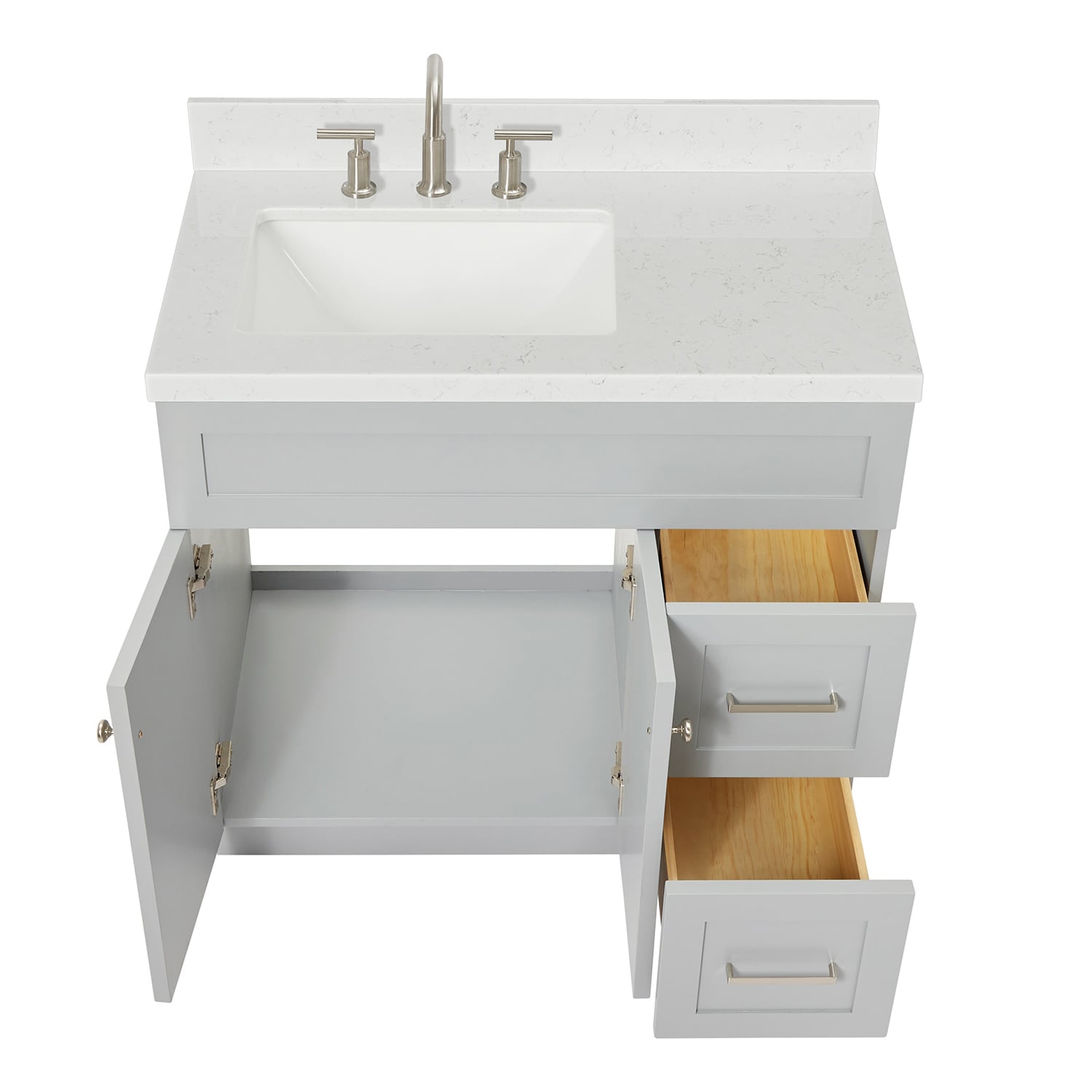 ARIEL F036SLCQRVOGRY Bath-Vanity-Combo - View #9