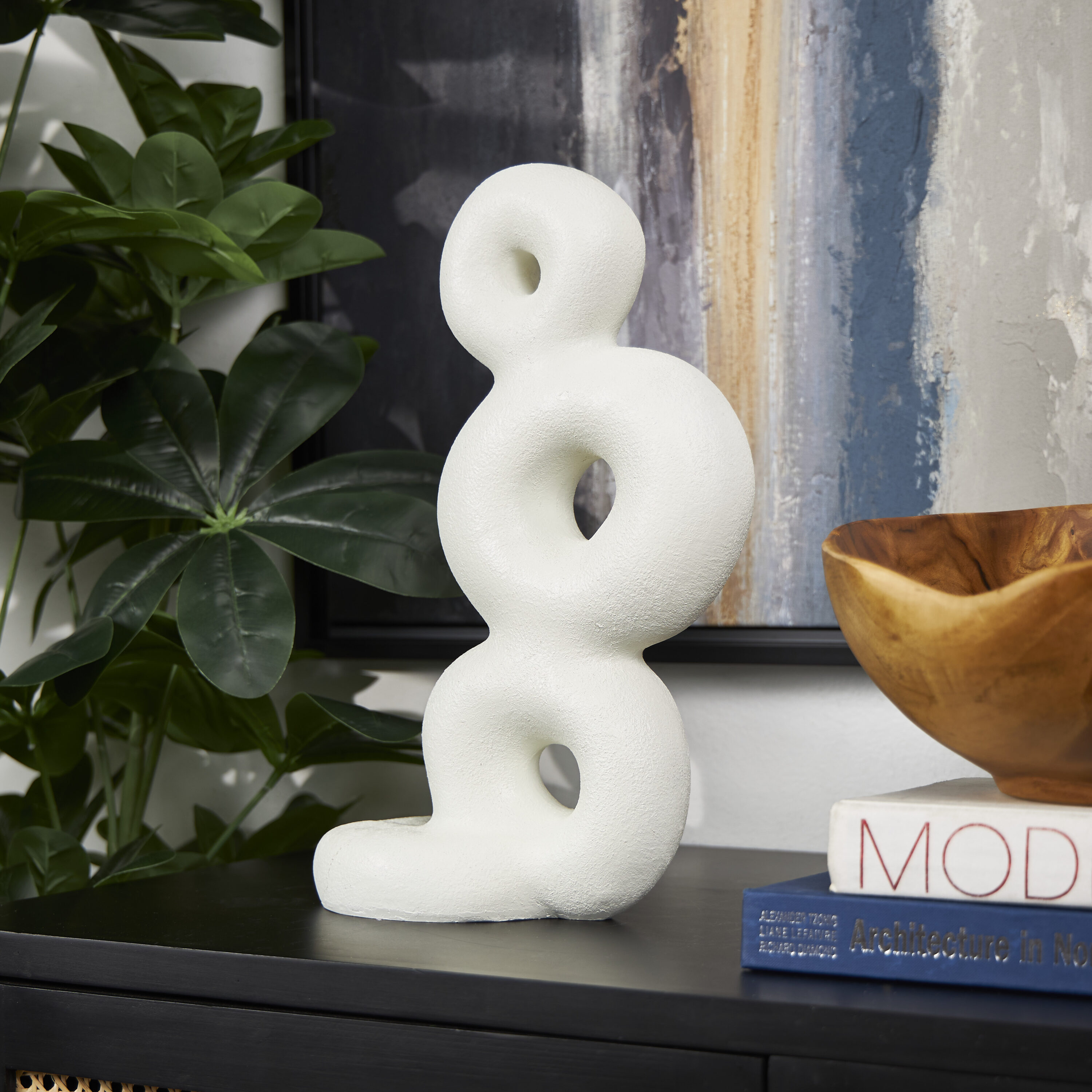 Grayson Lane 822279 White Resin Modern Sculpture