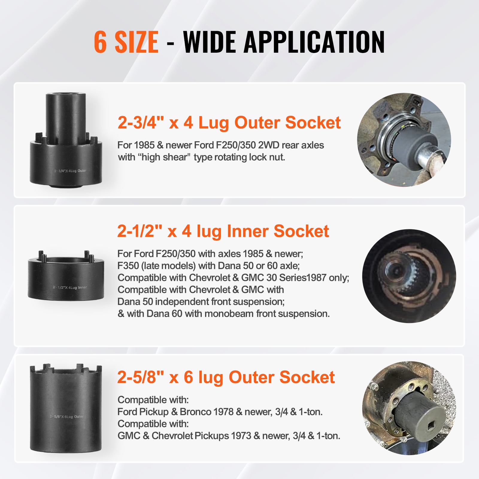 VEVOR SCZLMTTLGLMC06231V0 Impact-Socket-Sets - View #3